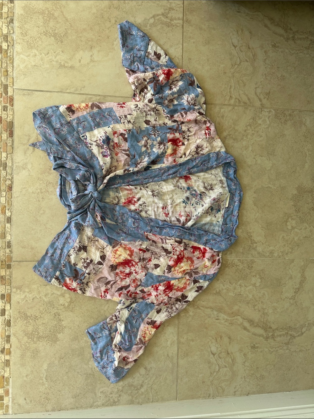 Love Stitch wrap kimono. Small medium